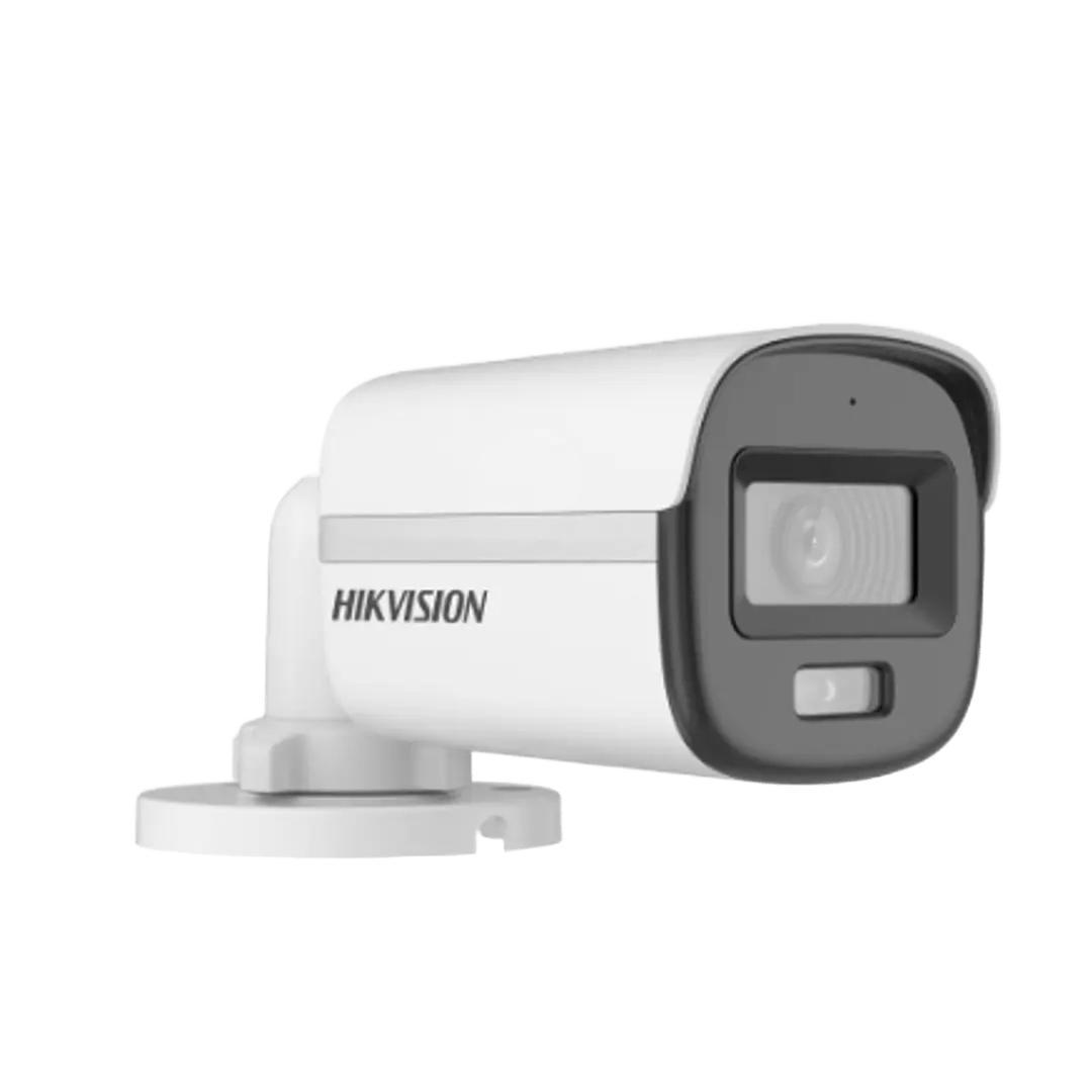 Cámara minibala fija con luz híbrida inteligente ColorVu 3K DS-2CE10KF0T-LPFS